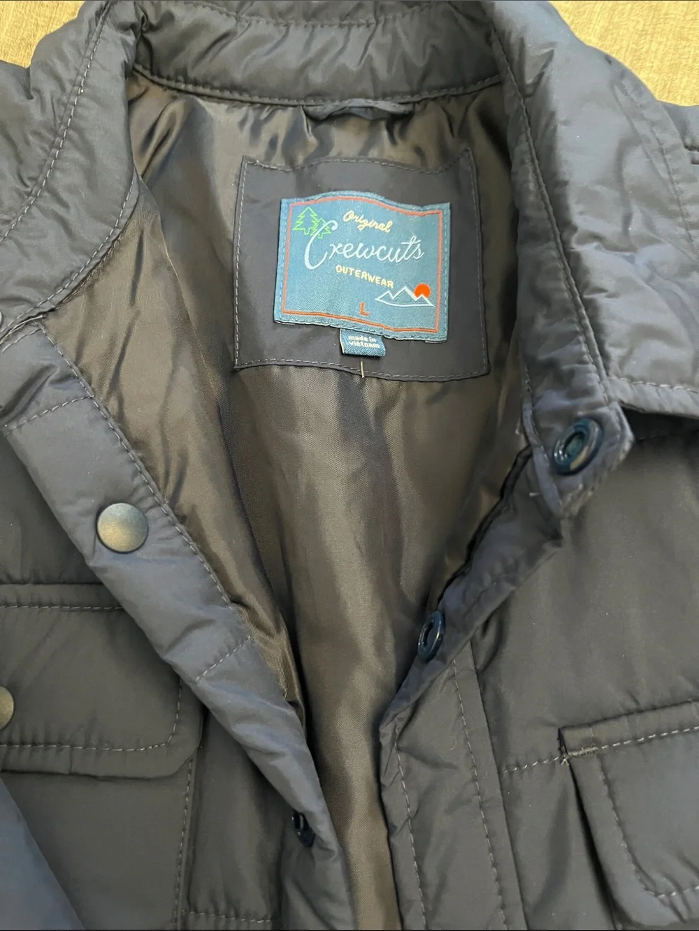 Crewcuts Navy Quilted Puffer Jacket- hardly worn